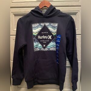 Hurley Geometric Pattern Navy Hoodie